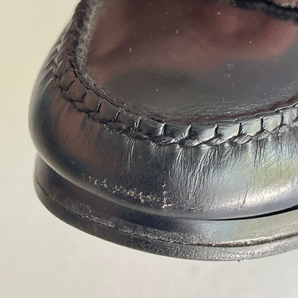 Cole Haan Loafers Mens 11 E Black Brown Leather‎ Kiltie Buckle Detail - Picture 12 of 16